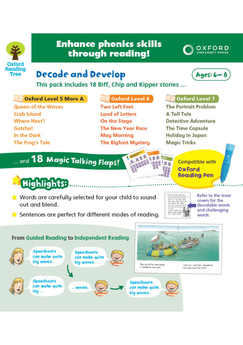 ORT - Oxford Reading Tree (Decode and Develop) 語音拼讀故事套裝｜Compatible with Oxford Reading Pen